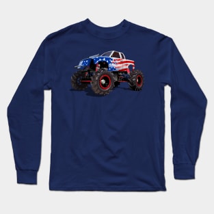 Cartoon Monster Truck Long Sleeve T-Shirt